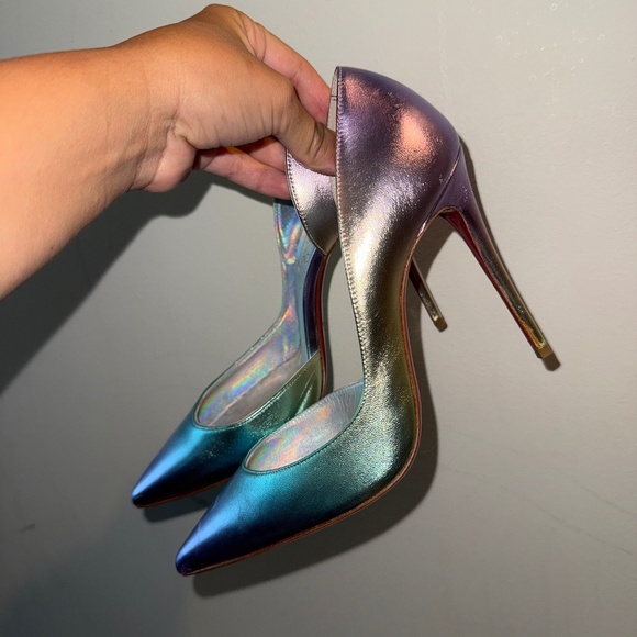 ** Limited edition  IRIZA 100 Iridescent Metallic D'Orsay Heels - Picture 1 of 16